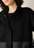 Eggshell Recycled Nylon Stand Collar Coat