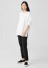 Organic Cotton Slubby Rib Knit Crew Neck Top