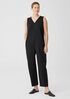 Cotton Blend Ponte Lantern Jumpsuit