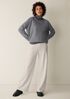 Felted Wool Jersey Wide-Leg Pant in Regenerative Wool