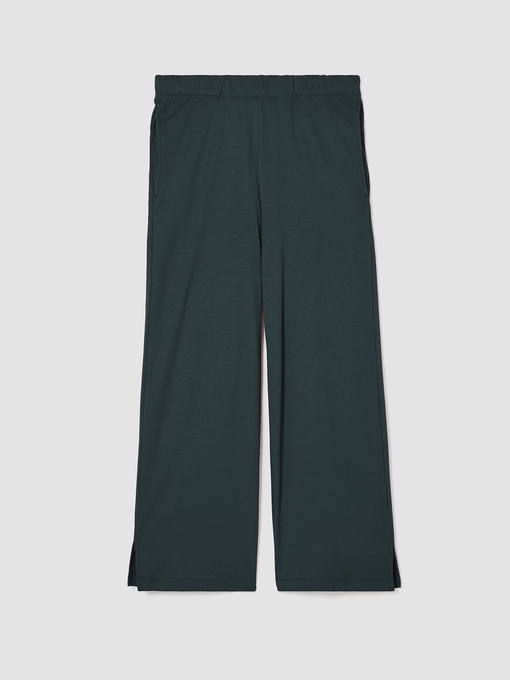 Cozy Organic Cotton Interlock Wide-Leg Pant