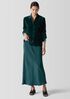Silk Double Crepe Bias Skirt