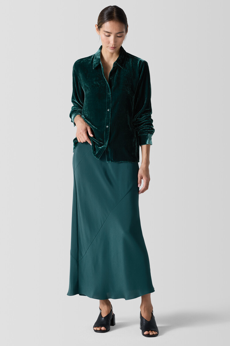 Silk Double Crepe Bias Skirt Silk Double Crepe Bias Skirt