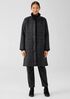 Eggshell Recycled Nylon Stand Collar Coat