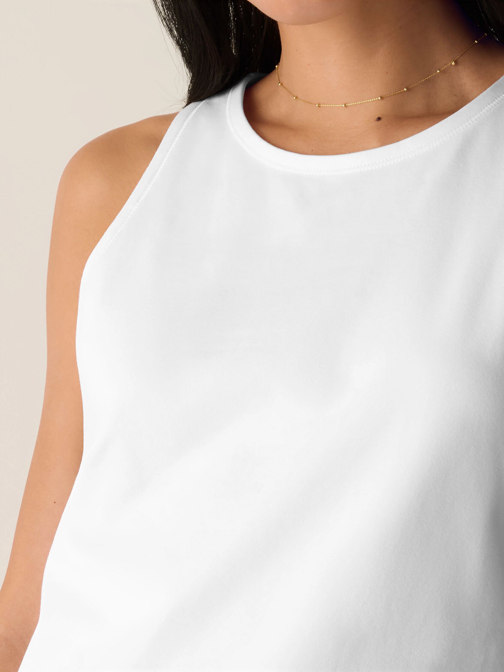 Pima Cotton Stretch Jersey Slim Tank