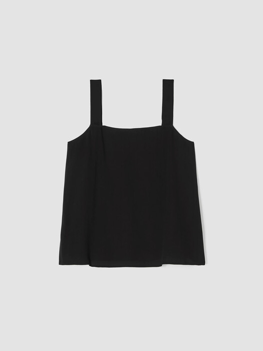 Silk Georgette Crepe Square Neck Tank