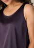 Stretch Silk Charmeuse Scoop Neck Tank