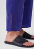 Woven Plissé Wide-Leg Pant