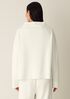 Waffle Cotton Blend Doubleknit Funnel Neck Box-Top