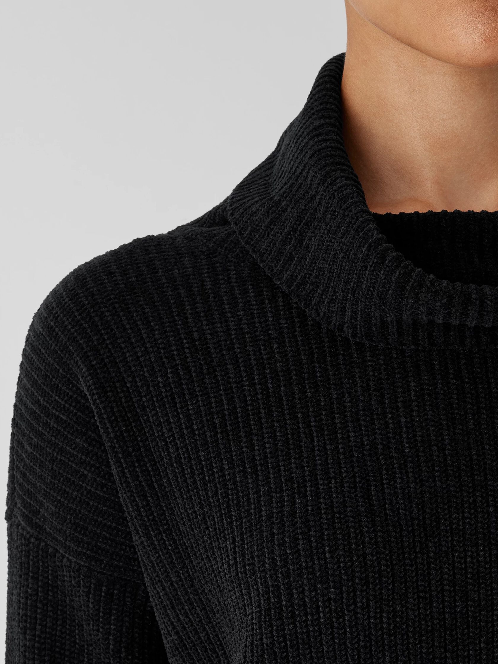 Organic Cotton Chenille Turtleneck Top