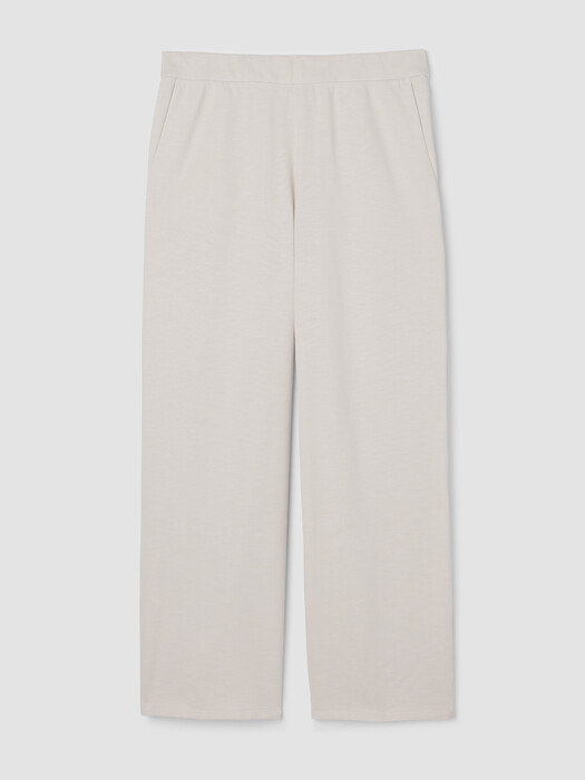 Garment-Dyed Organic Cotton Terry Wide-Leg Pant