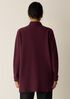 Lightweight Boiled Wool High Collar Jacket in Regenerative Wool