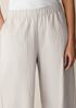 Organic Cotton Pucker Check Wide-Leg Pant