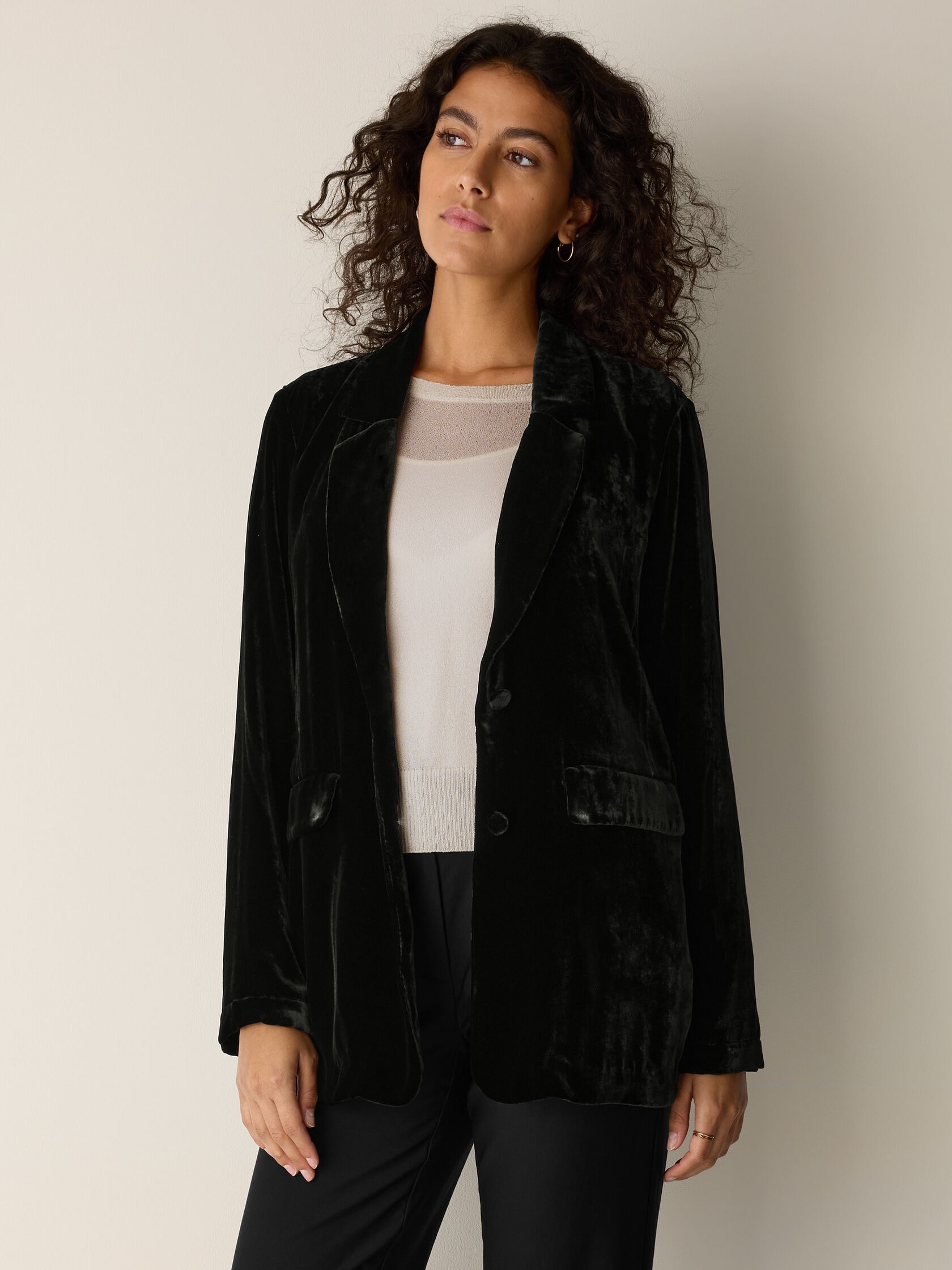 Velvet Long Blazer