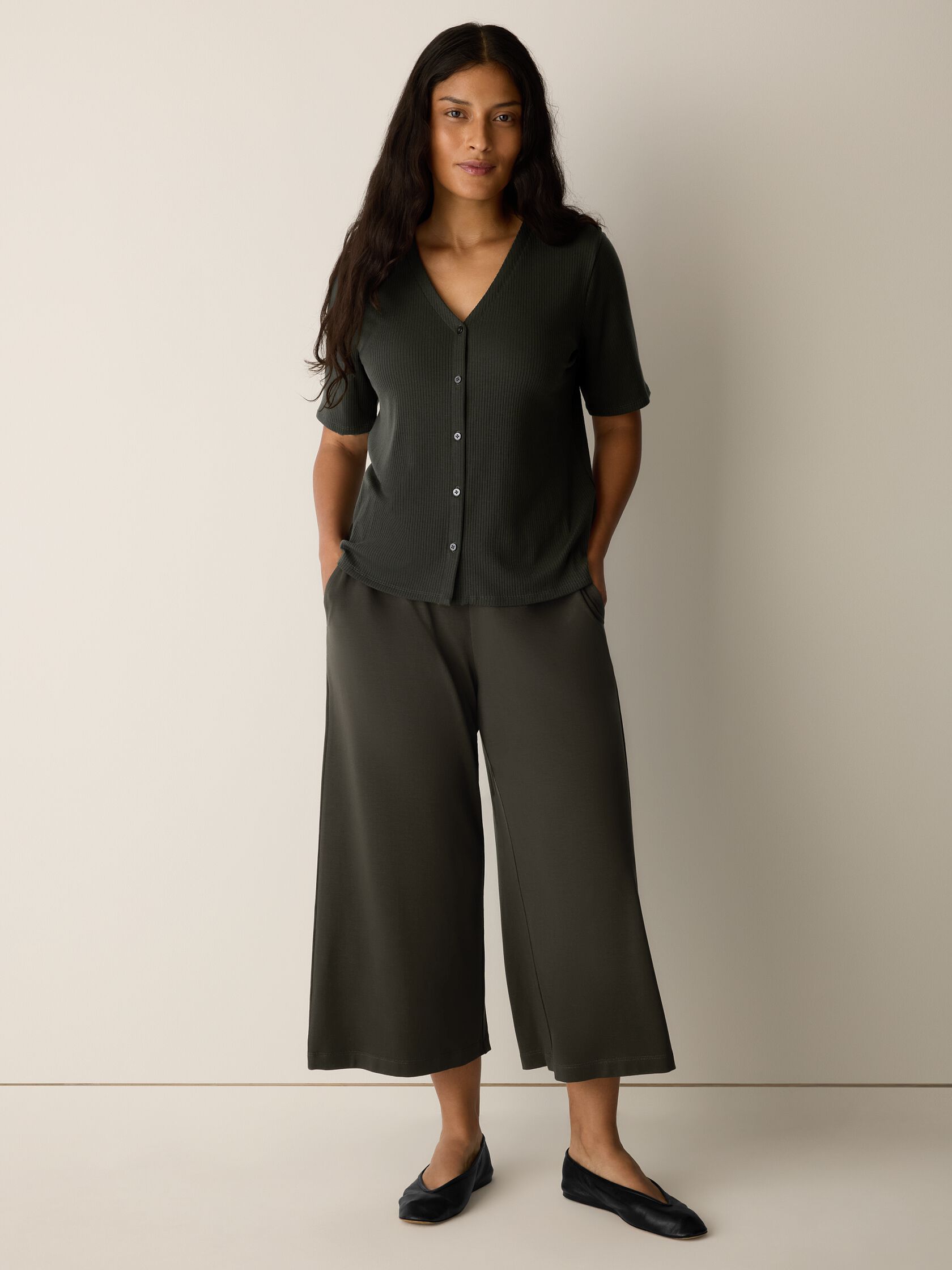 Stretch Jersey Knit Culotte
