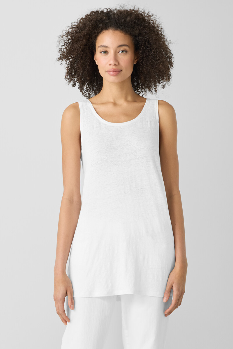 Organic Linen Jersey Long Tank Organic Linen Jersey Long Tank