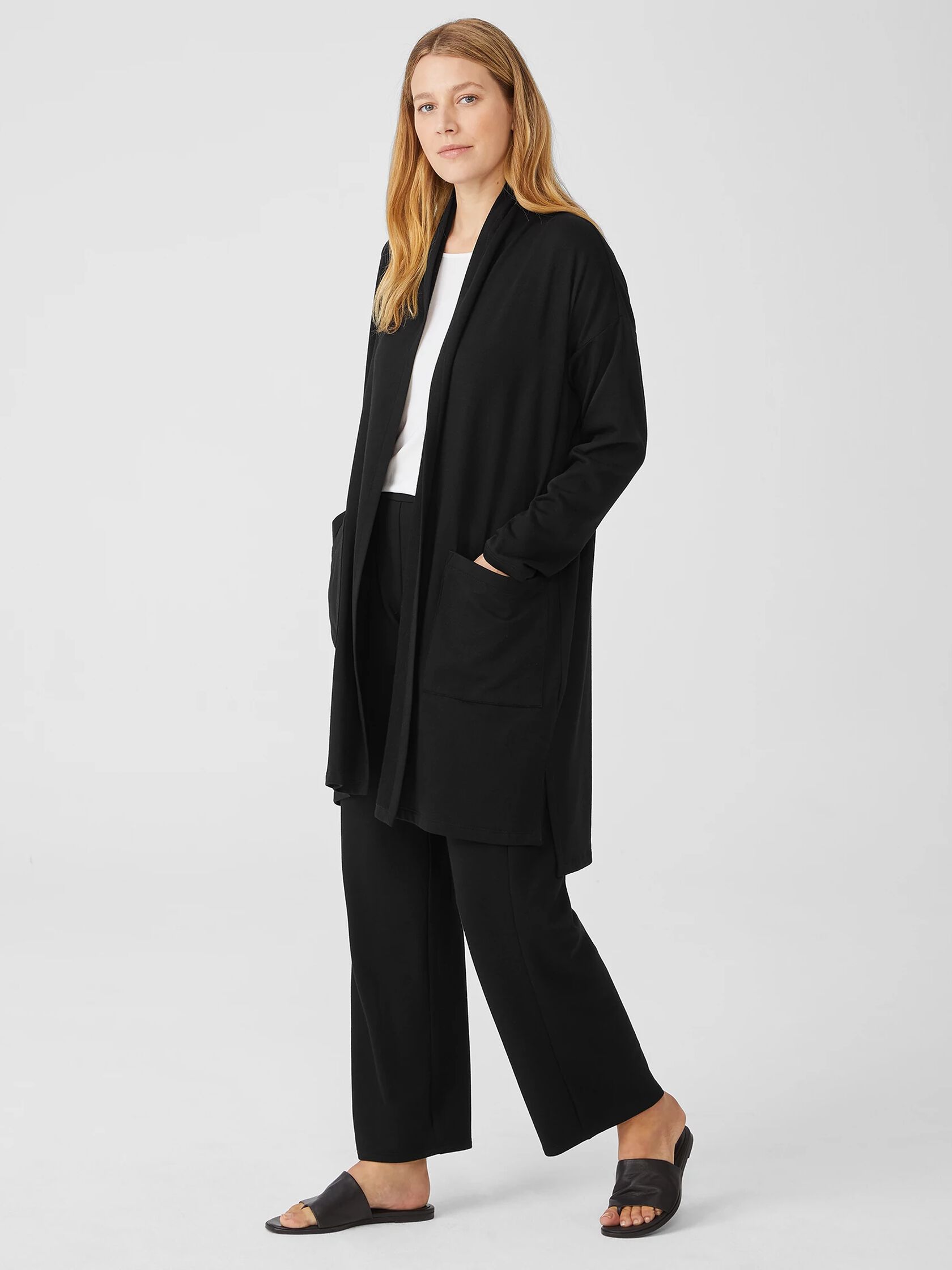 Cozy Brushed Terry Long Jacket