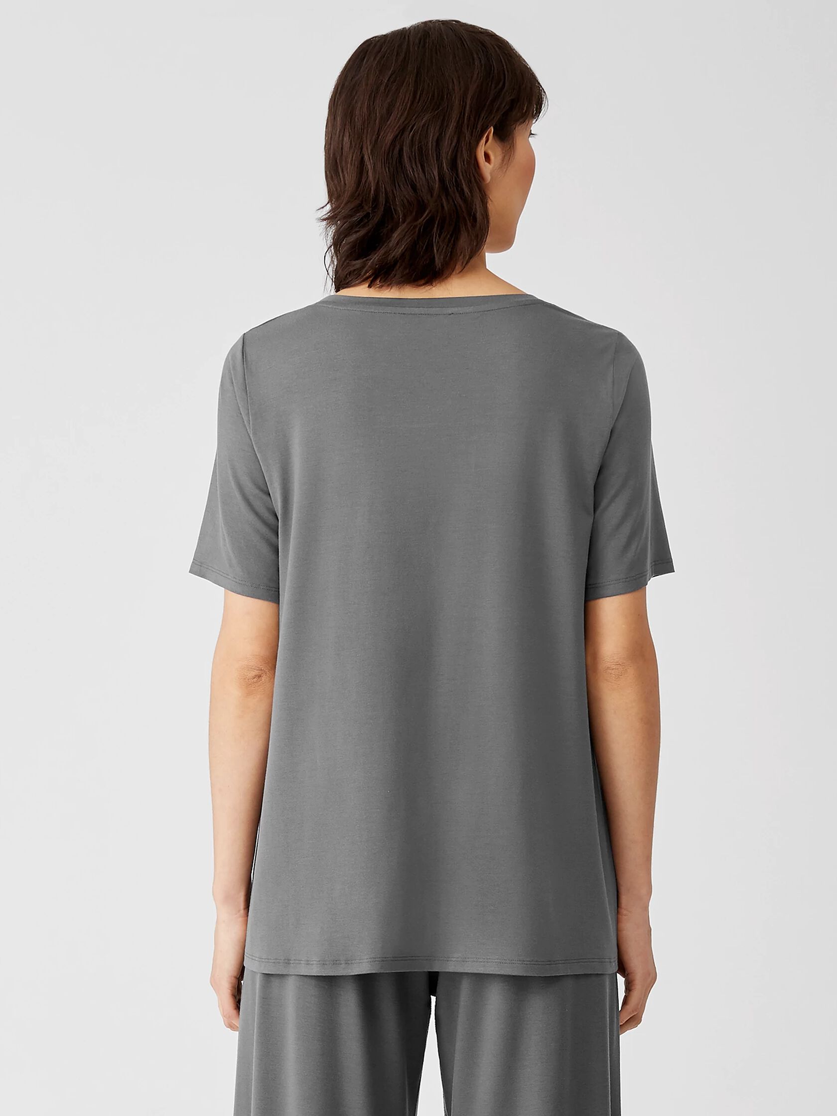 Fine Jersey Elbow-Sleeve Top
