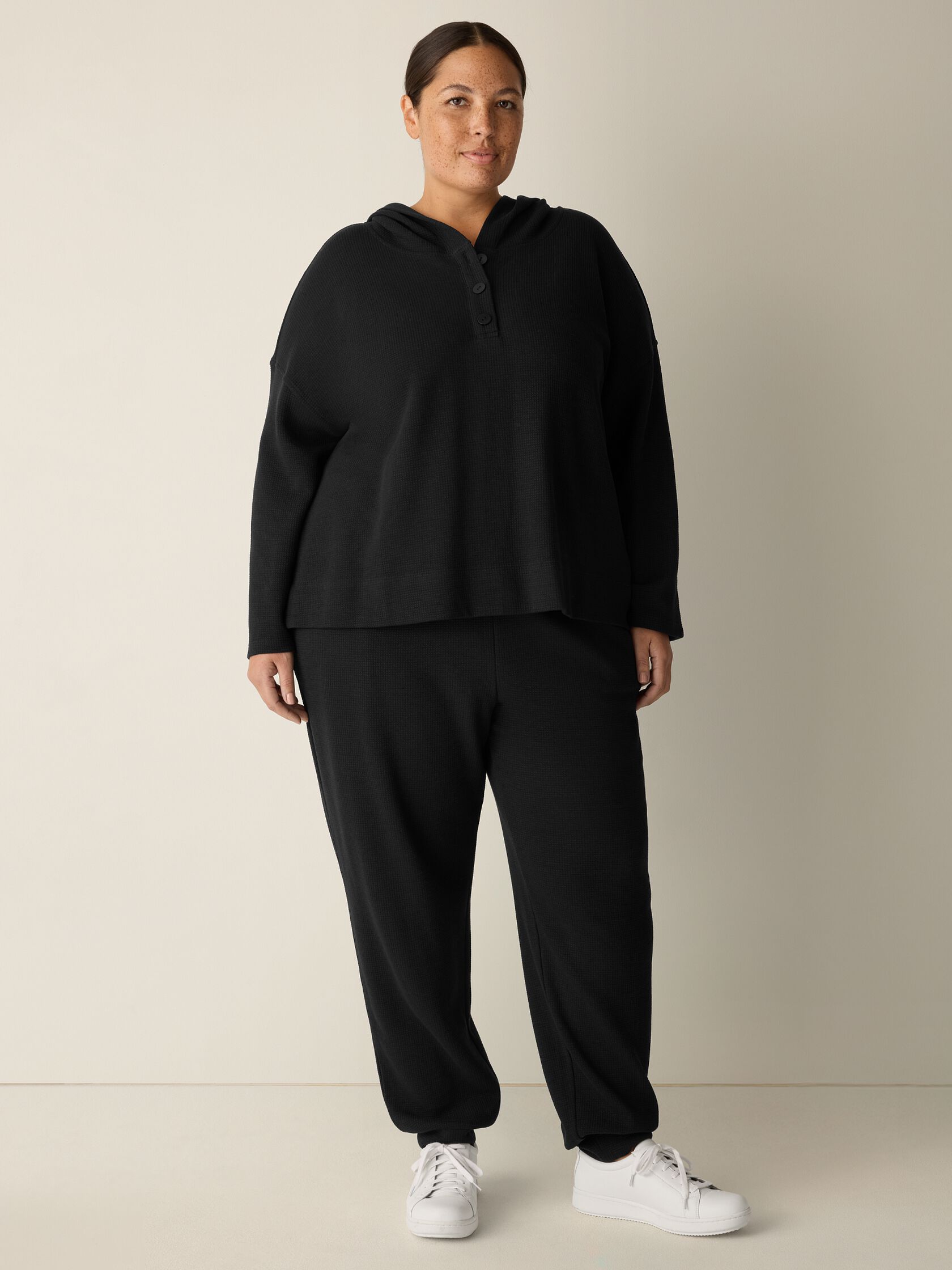 Waffle Cotton Blend Doubleknit Jogger Pant