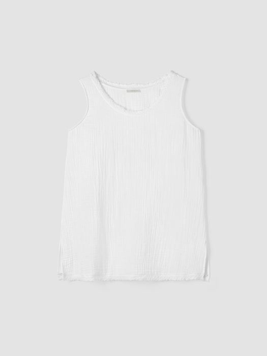 Organic Cotton Gauze Scoop Neck Tank