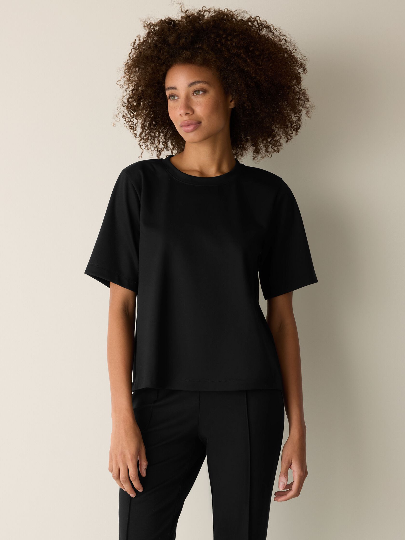 Lightweight Ponte Crew Neck Tee