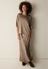 Stretch Silk Charmeuse Round Neck Top
