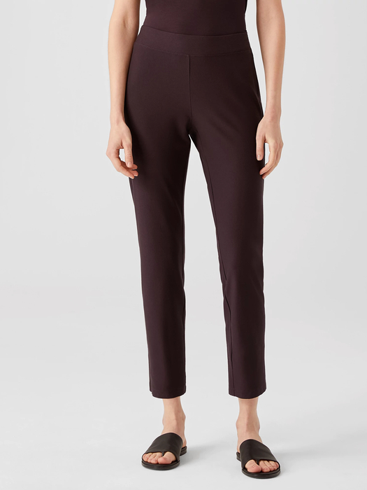 Washable Stretch Crepe Slim Ankle Pant