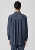 Airy Organic Cotton Twill Classic Collar Long Shirt