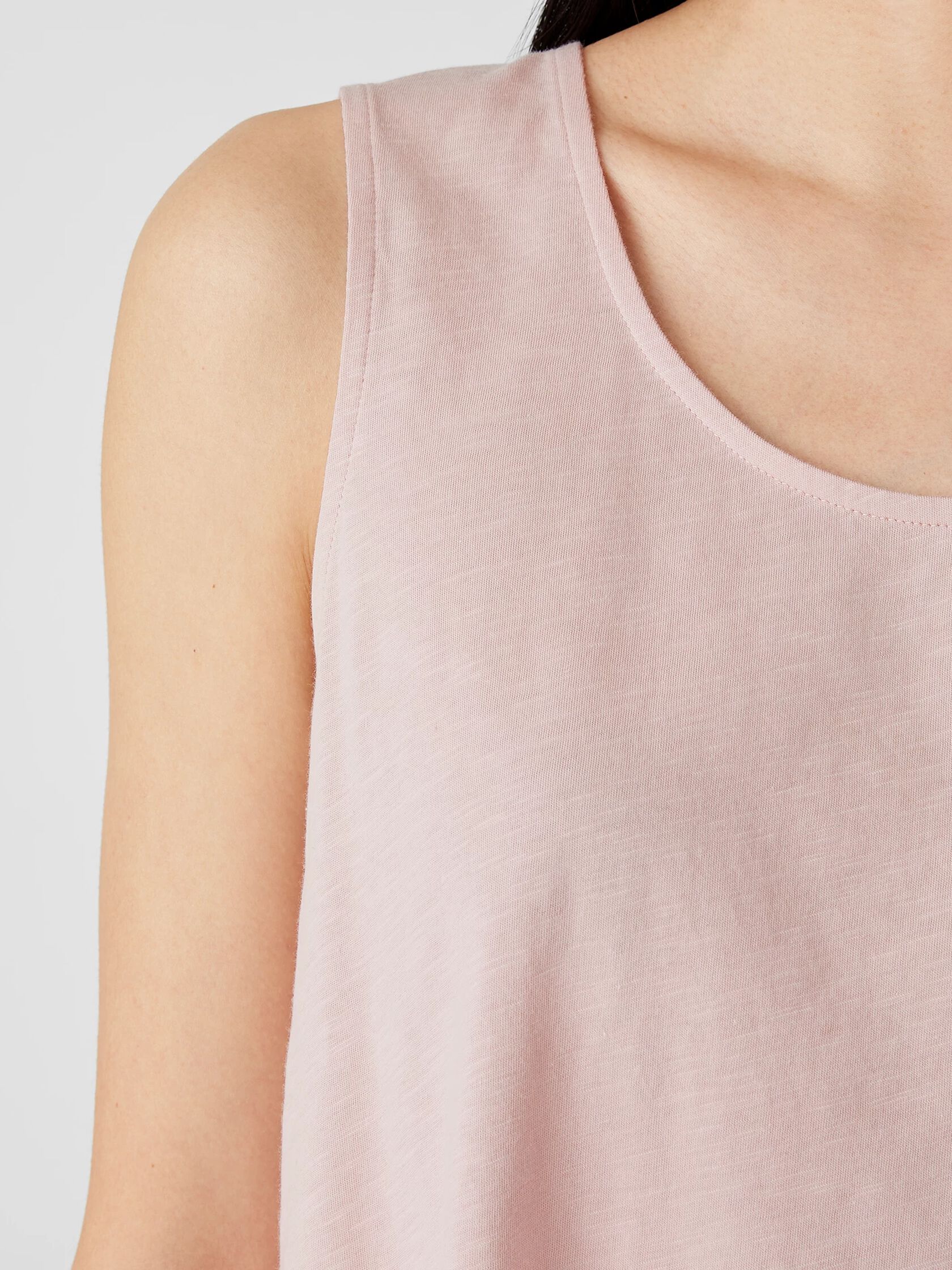 Slubby Organic Cotton Scoop Neck Sleep Tank
