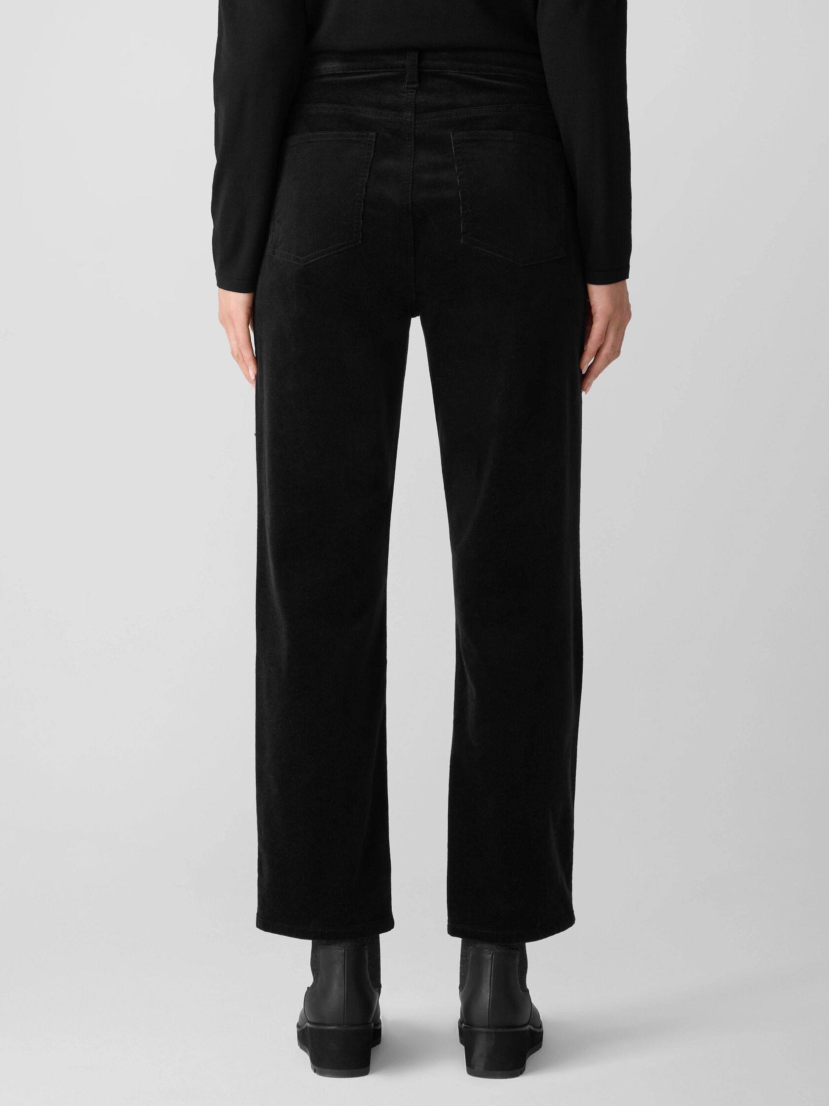 Organic Cotton Stretch Corduroy Straight Pant