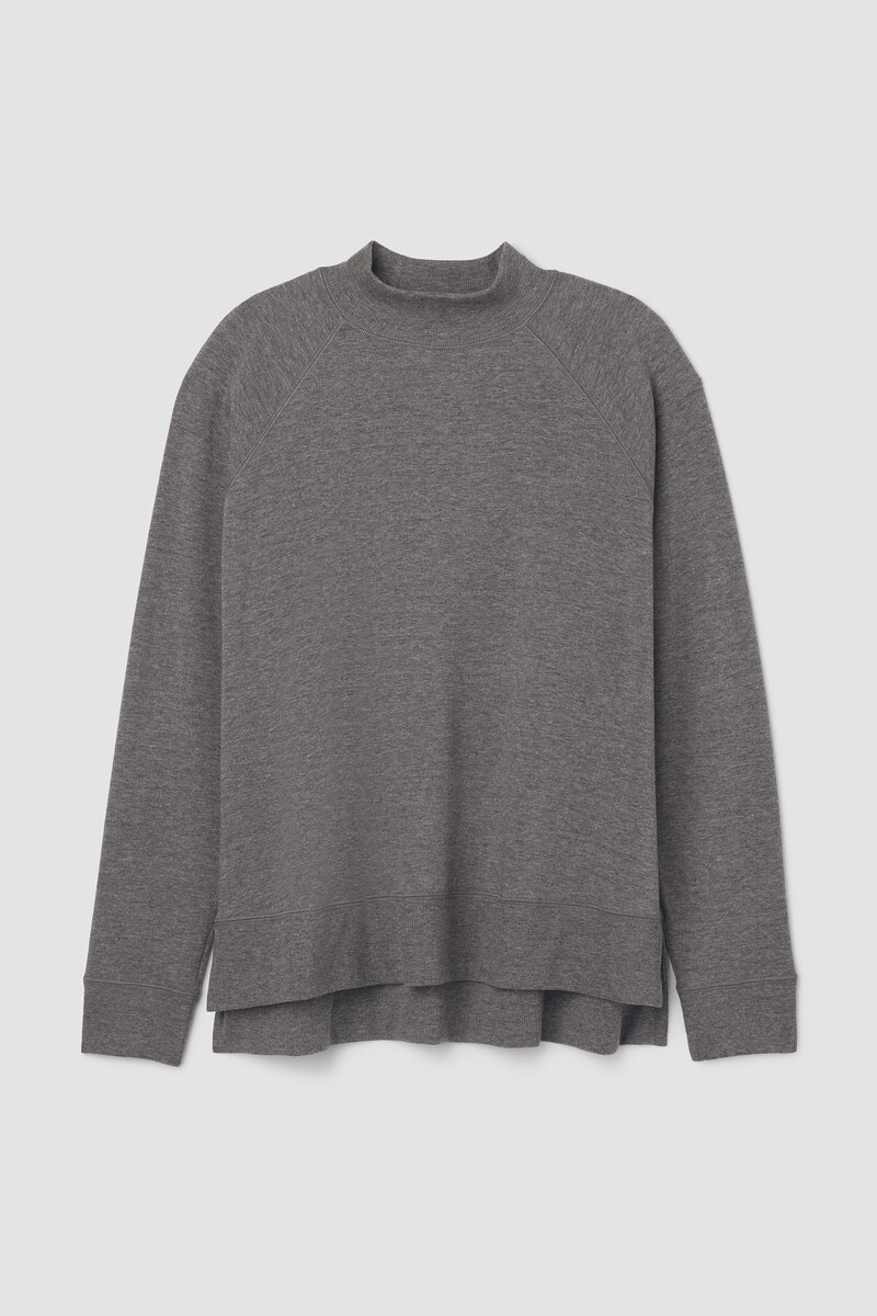 Cozy Brushed Terry Hug Mock Neck Top Cozy Brushed Terry Hug Mock Neck Top