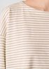 Striped Organic Cotton Slub Bateau Neck Top