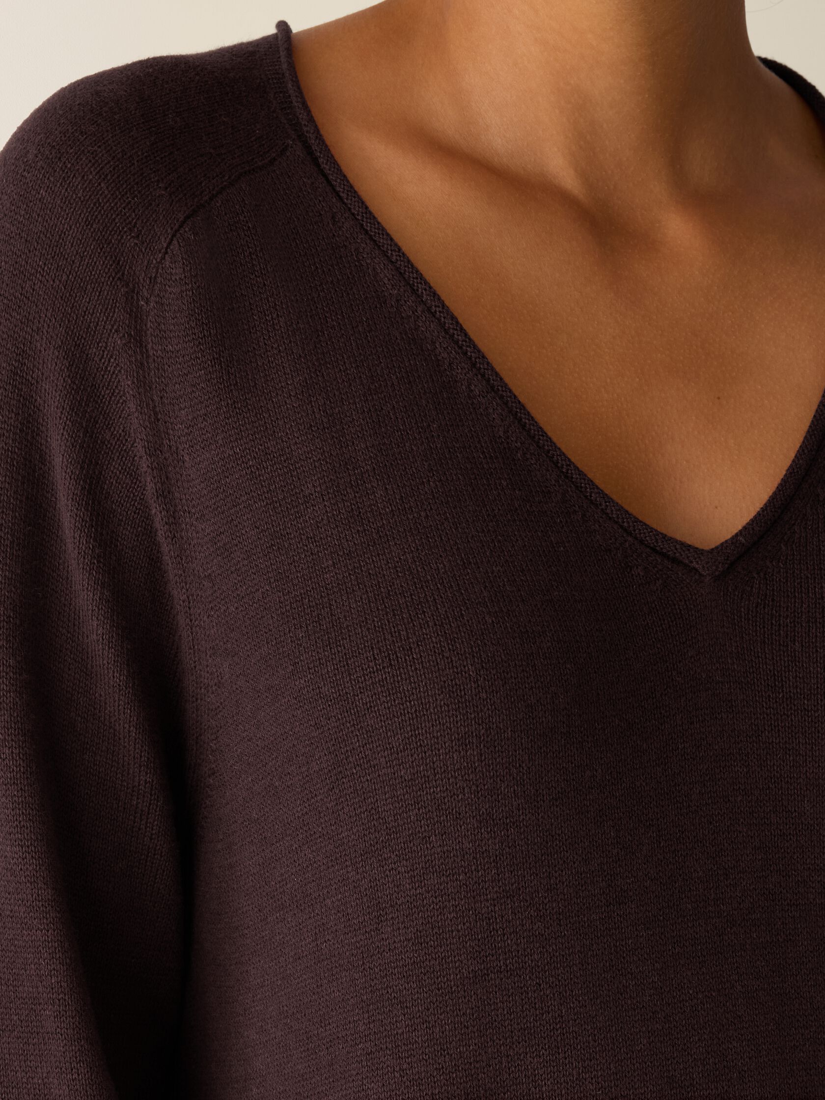 Peruvian Cotton Blend V-Neck Top