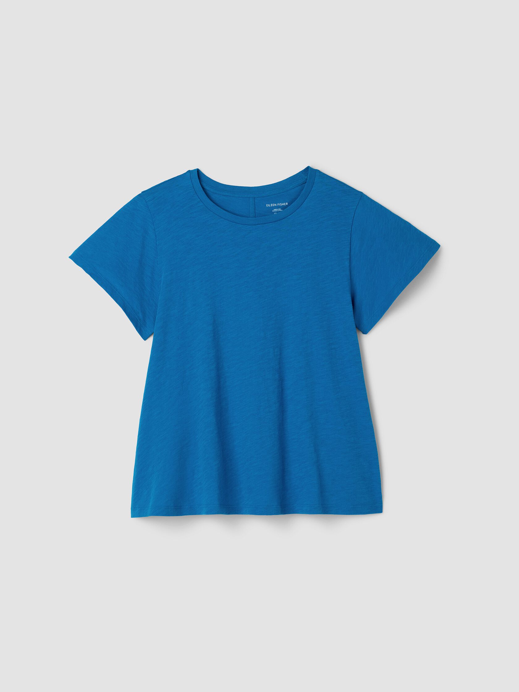 Organic Cotton Slubby Jersey Crew Neck Tee