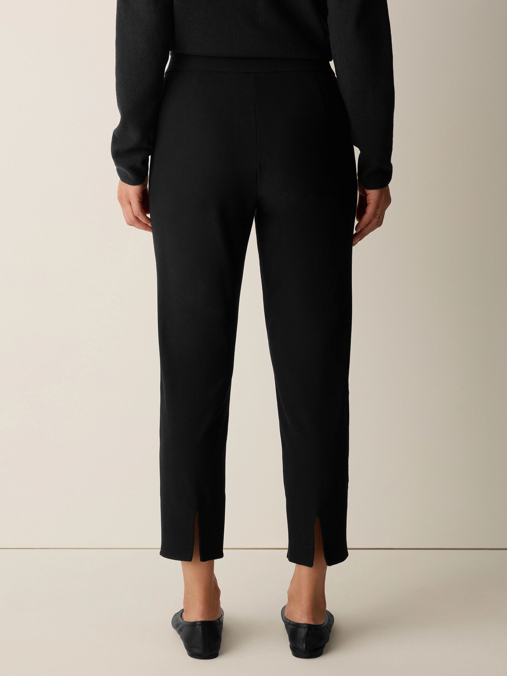 Washable Stretch Crepe Slim Pant