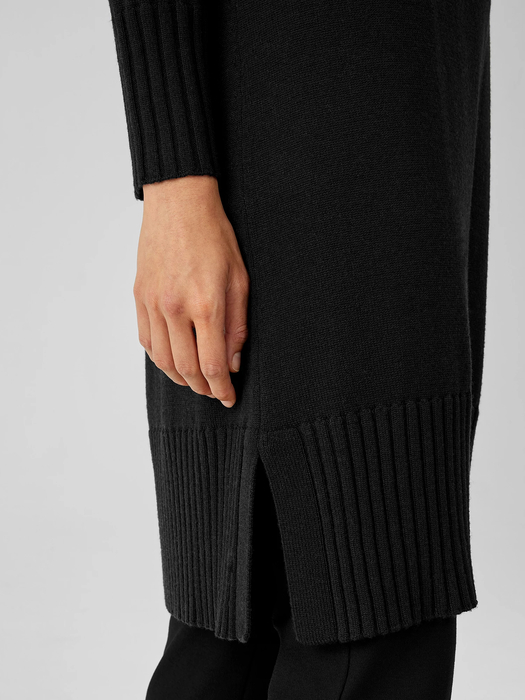 Merino Jersey Turtleneck Dress in Regenerative Wool