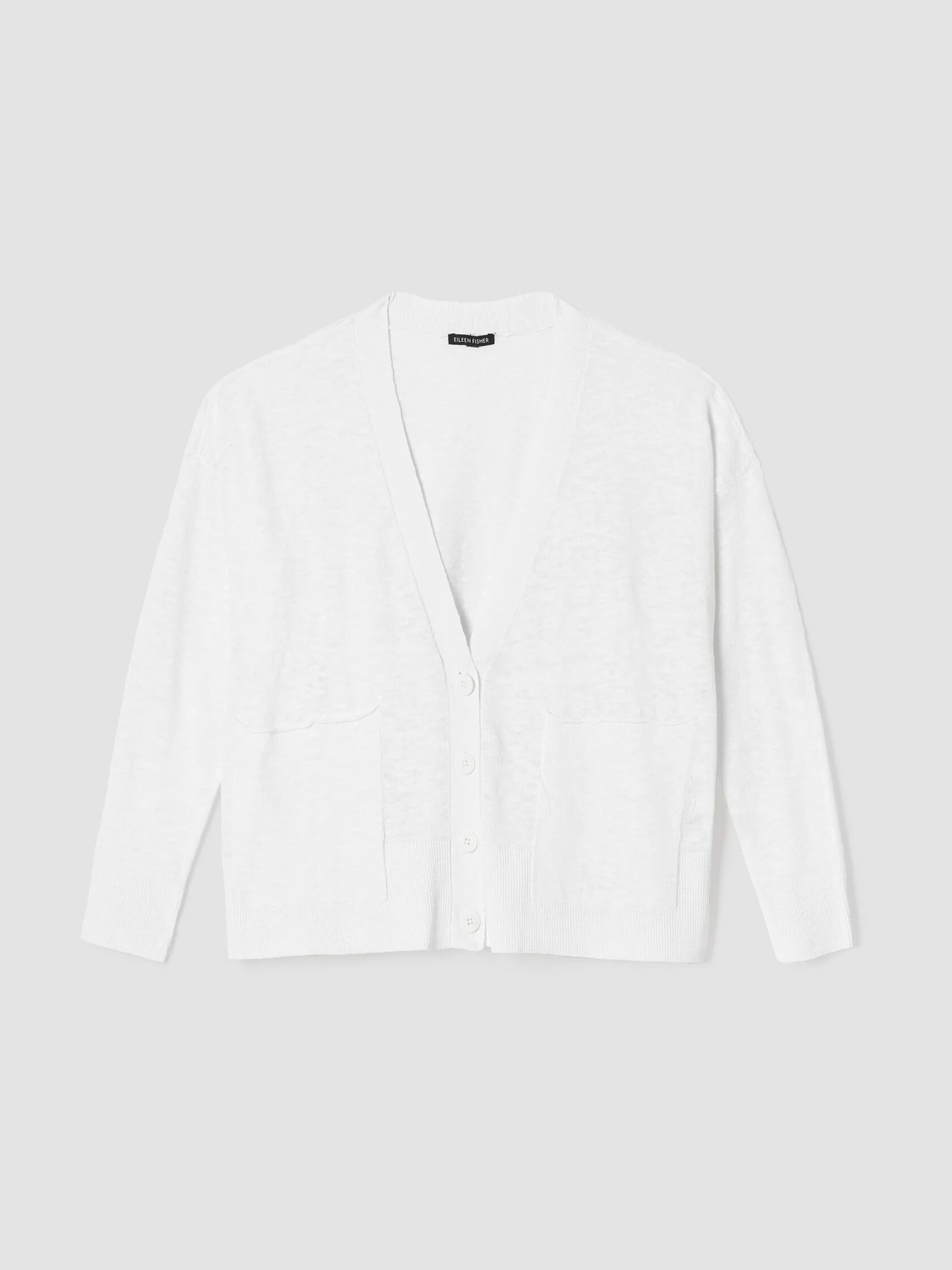 Organic Linen Cotton Slub Cardigan | EILEEN FISHER