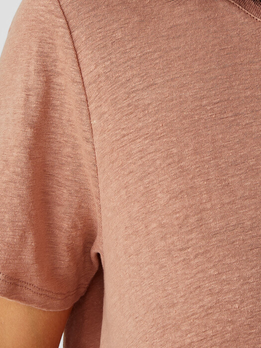 Organic Linen Jersey Crew Neck Tee