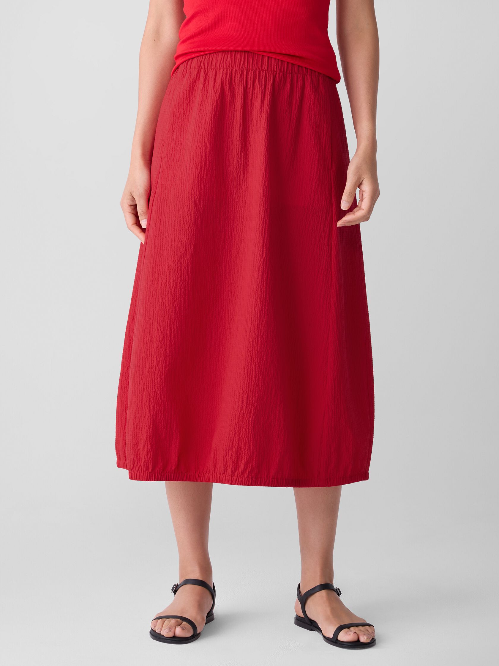 Organic Cotton Pucker Lantern Skirt