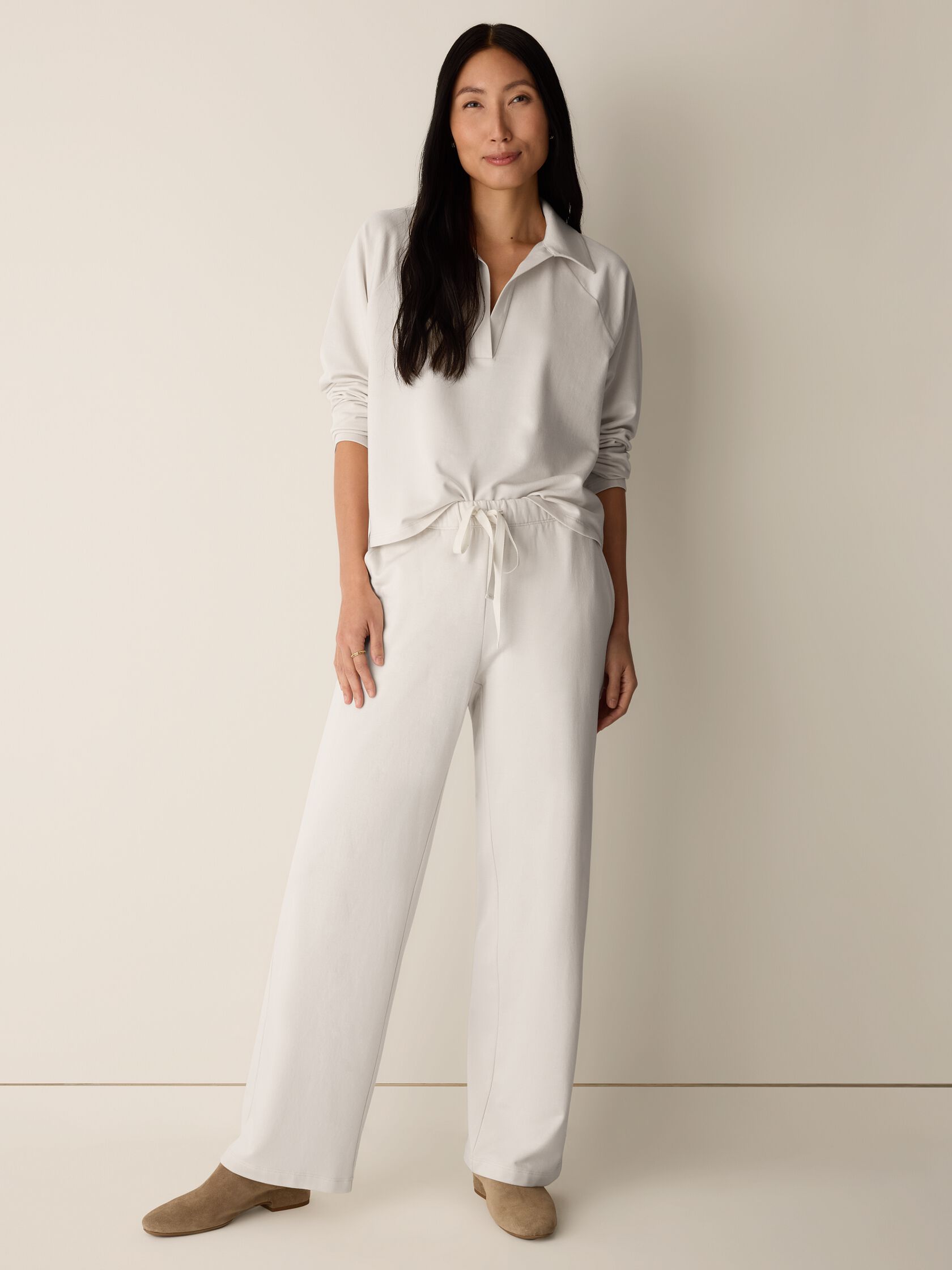 Cozy Brushed Terry Hug&nbsp;Straight Pant