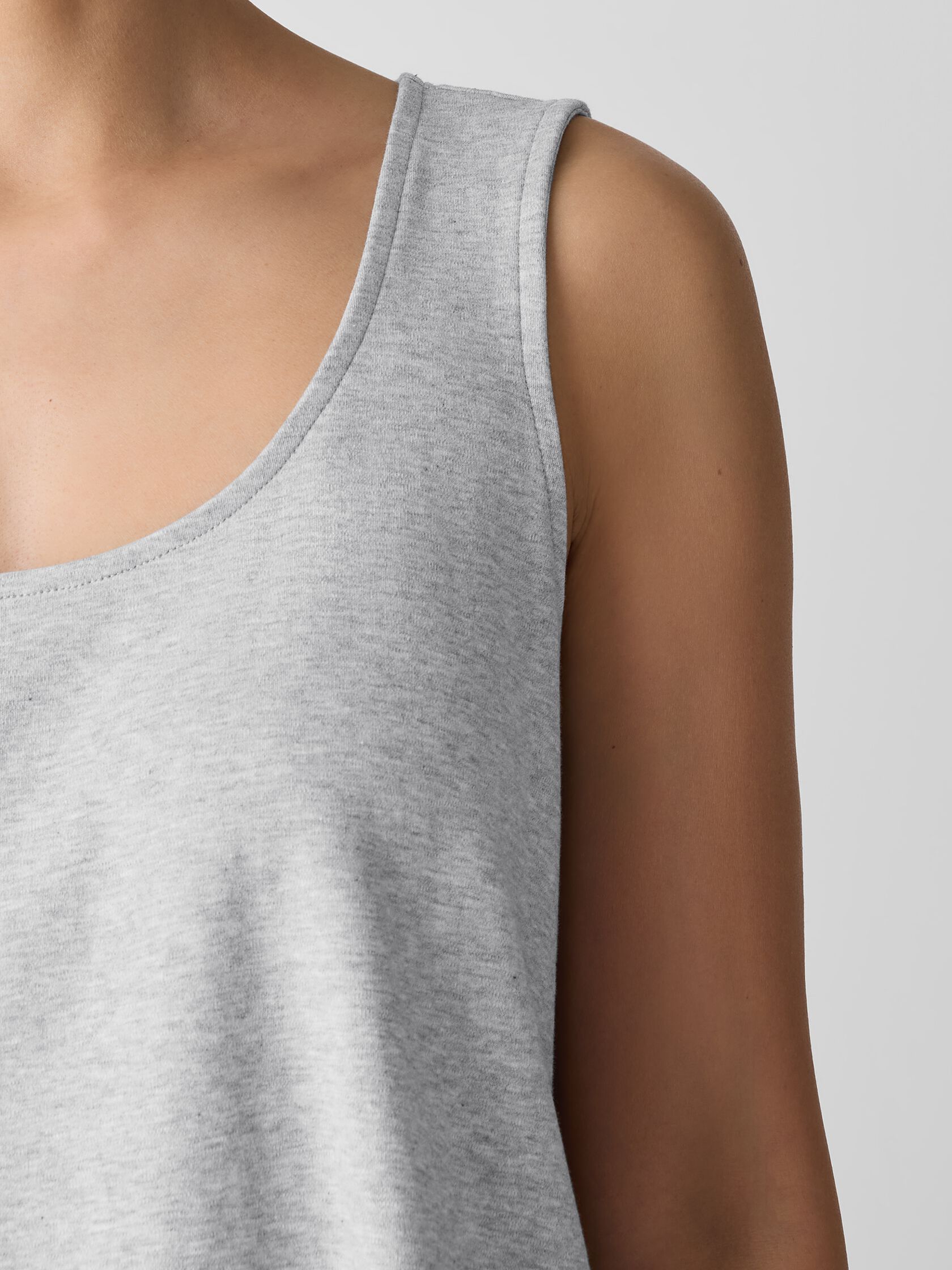Mélange Organic Cotton Interlock U-Neck Sleep Tank
