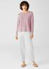 Organic Linen Jersey Crew Neck Top