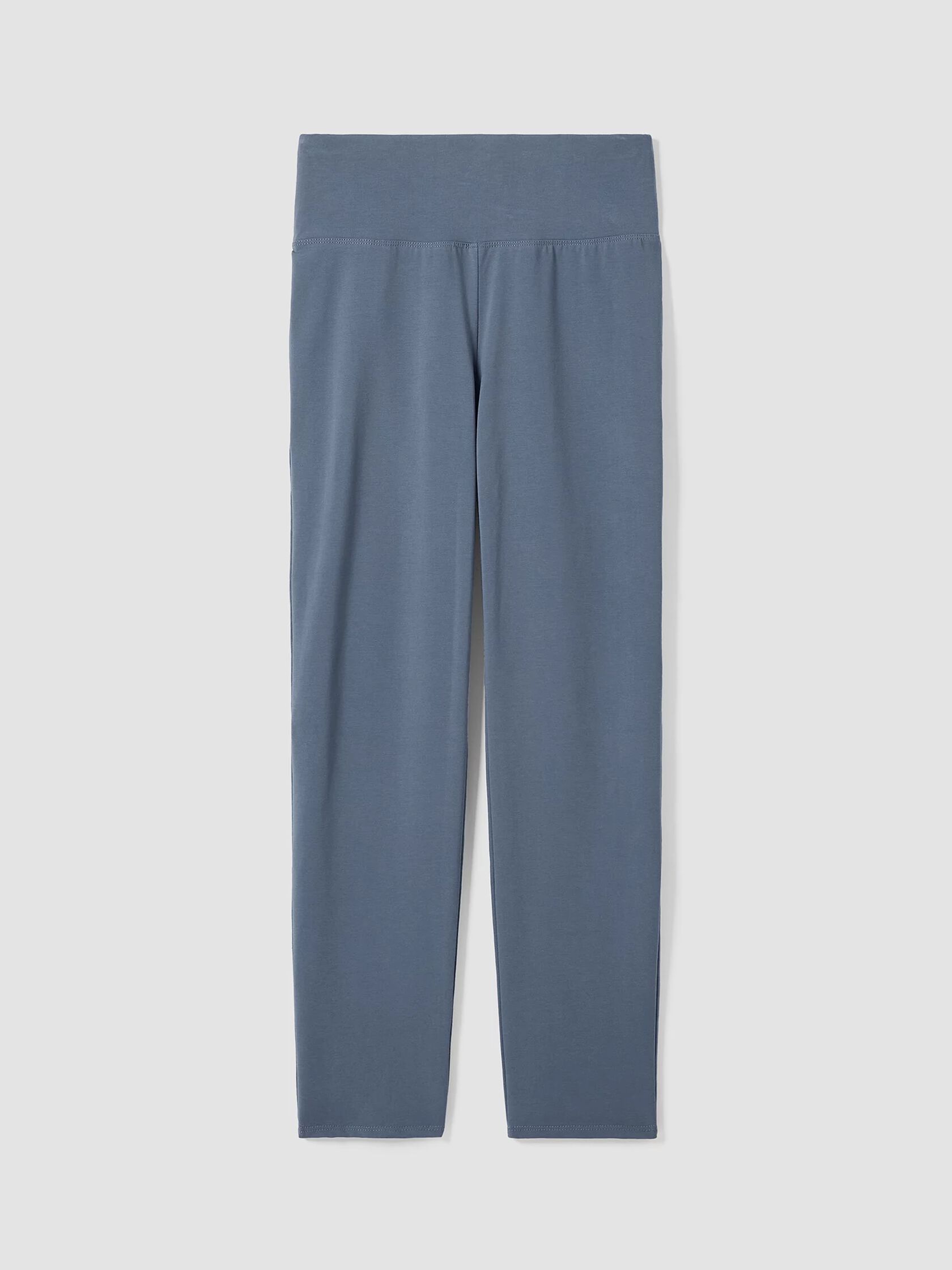 Pima Cotton Stretch Jersey High-Waisted Pant