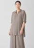 Sheer Silk Georgette Belted Shirt