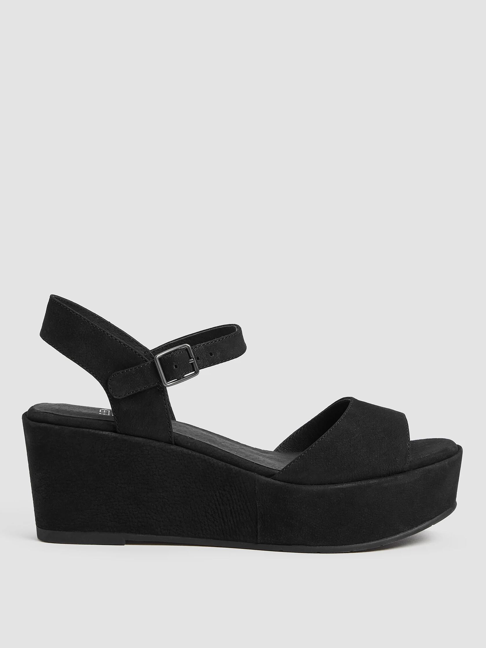 Mime Tumbled Nubuck Platform Sandal