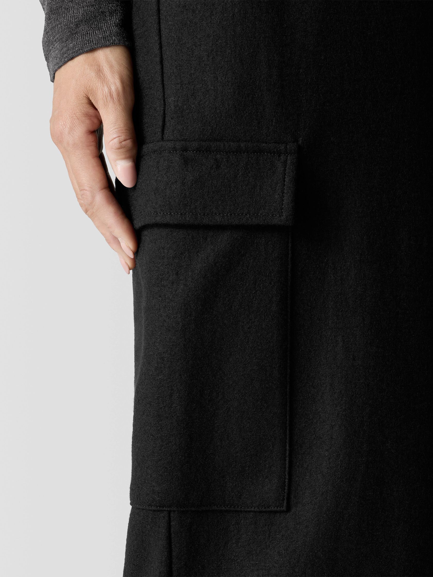 Felted Wool Jersey Cargo Pant in Regenerative Wool