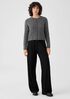 Mohair Plush Mélange Crew Neck Cardigan