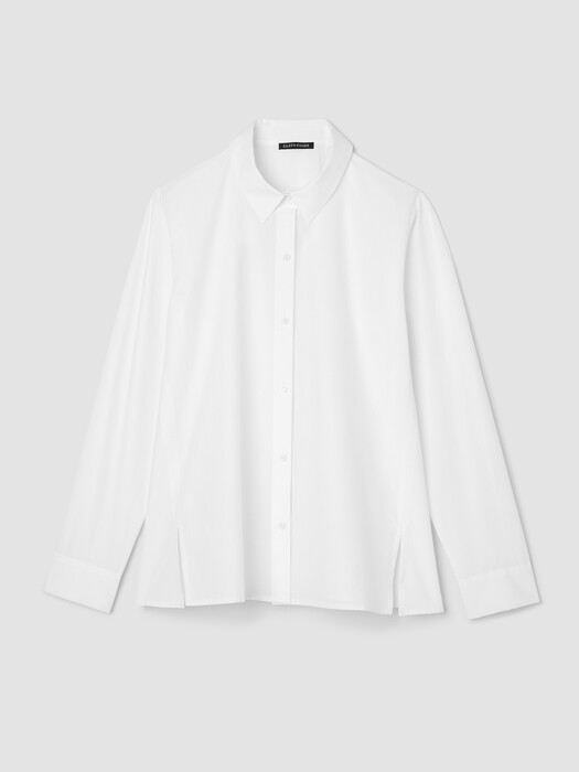 Organic Cotton Poplin Classic Collar Swing Shirt