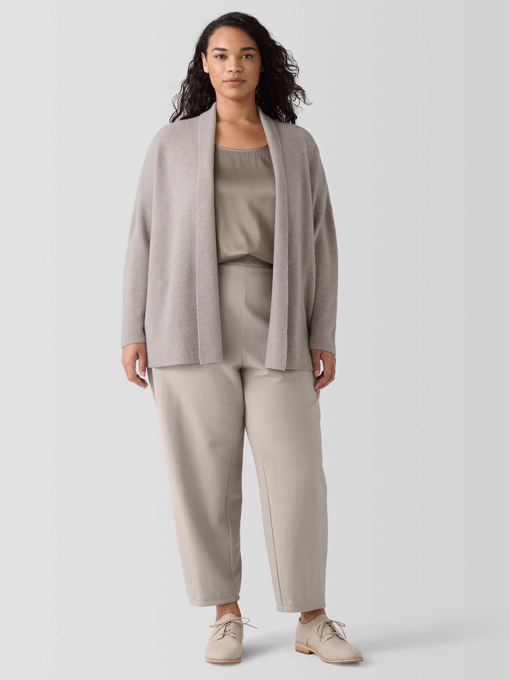 Italian Cashmere High Collar Cardigan