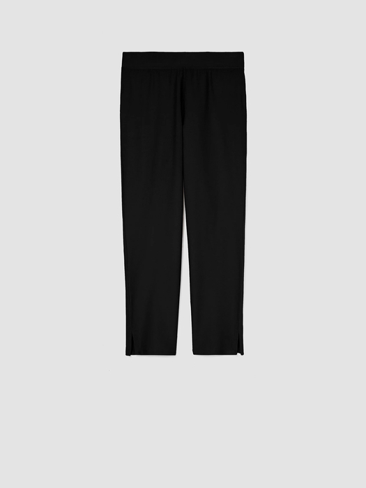 Washable Stretch Crepe Pant with Slits